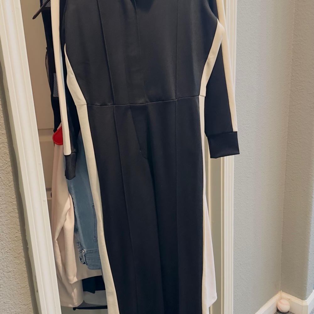 Adidas Gray Long Sleeve Sheath Jumpsuit
